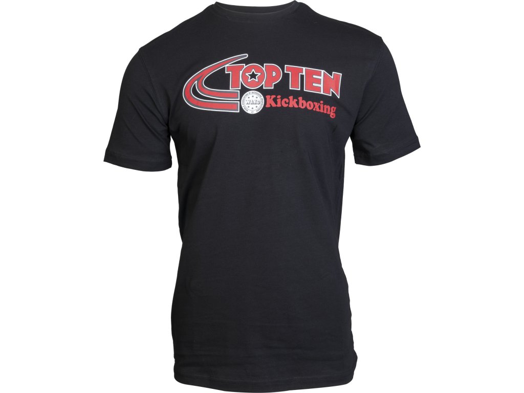 Tričko "Elastic Kickboxing" - čierne, veľkosť S (Size S, Color Black)