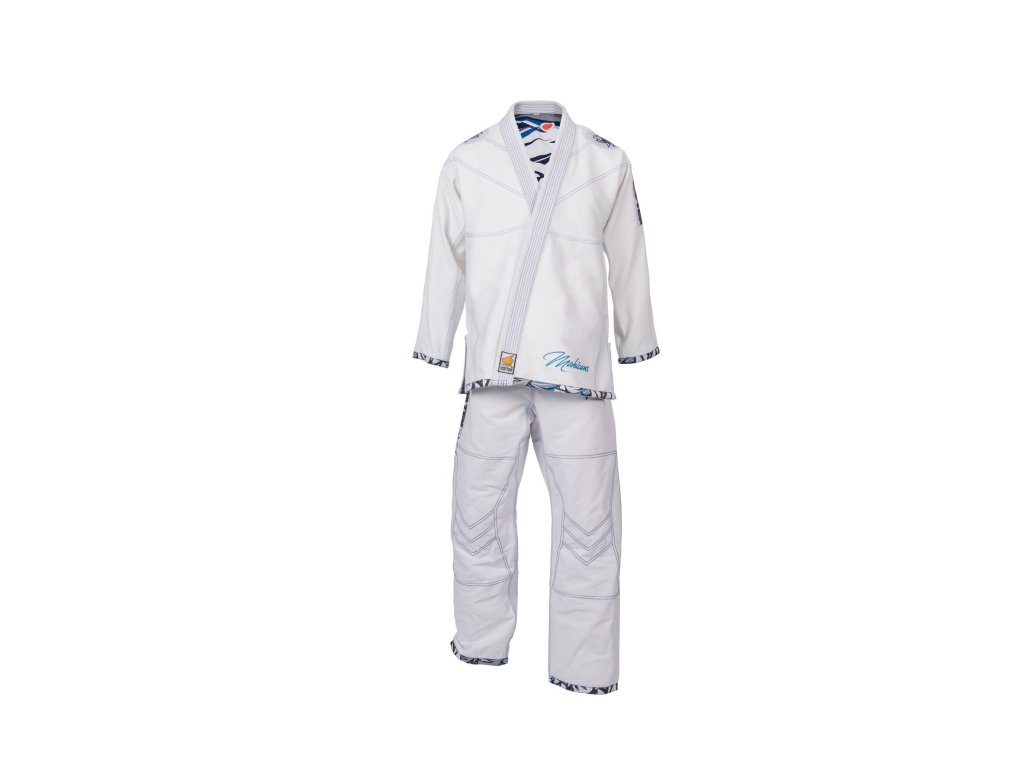 Brazilian Jiu Jitsu (BJJ) Gi “Mohicans” - size A0 = 150 cm, weiss (Size A0, 150 cm, Color White)