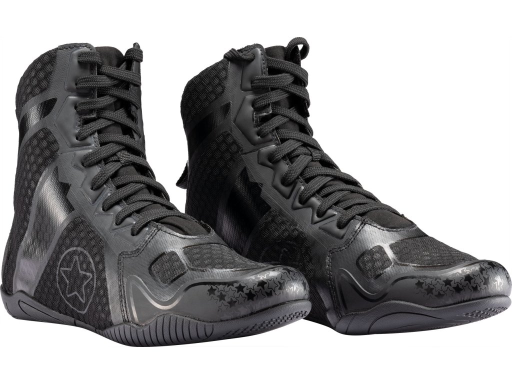 Boxing boots “Speedmaster” - black-black, size 36 (Color Black - Black, Gloves cut Without Label)