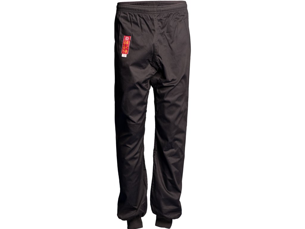 Detské nohavice Kung Fu z bavlny - veľkosť 130 = 130 cm, čierne (Size 130, 130 cm, Color Black)