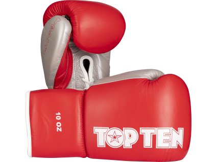 Boxing Gloves “Profi” - 8 oz, red-silver (Color Red - Silver, Gloves weight 8 oz, Gloves cut Without Label)