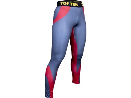 Leggings, tights “ITF Color” - gray-red, size XS (Size XS, Color Gray - Red, Gloves cut Without Label)