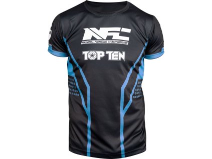 T-Shirt “NFC” - black-blue, size S (Size S, Color Black - Blue)