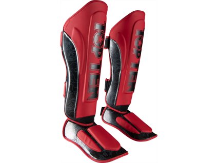 Shin- and Instep Guard “Dragon” - red-black, size XS (Size XS, Color Red - Black, Gloves cut Without Label)