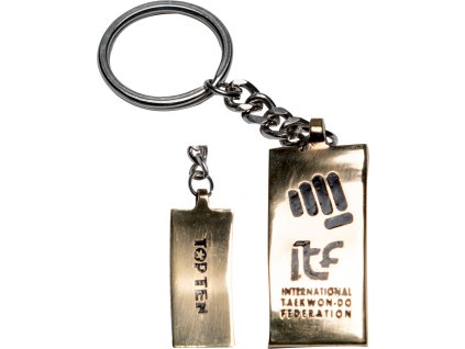 Key ring “ITF” - ITF fist black (Color Gold)