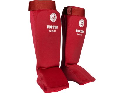 Shin guard “Dae” - red, size XS (Size XS, Color Red)
