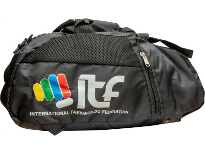 Backpack-Sportsbag-Dufflebag combination “ITF Nero” - 55 cm x 29 cm x 27 cm, black (Color Black, Dimensions 55 cm x 29 cm x 27 cm)