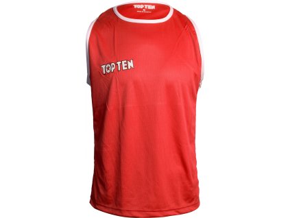 Tank Top for boxing “Competition” - red-white, size XS (Size XS, Color Red - White, Gloves cut Without Label)