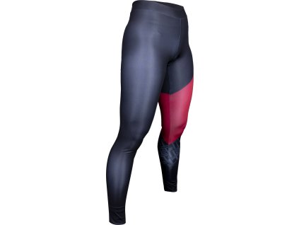 Leggings, tights “ITF Color Ray” -black-red, size XS (Size XS, Color Black - Red, Gloves cut Without Label)