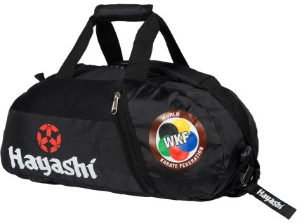 Backpack-Sportsbag combination “WKF” - black, 55cm x 29cm x 27cm (Color Black, Dimensions 55 cm x 29 cm x 27 cm, Gloves cut Without Label)