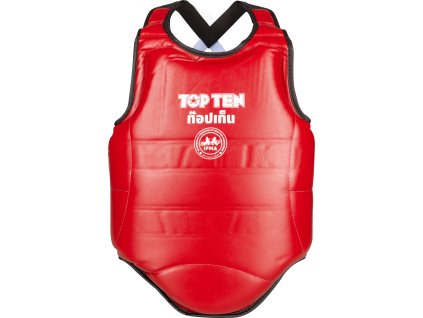 Chest guard “Jot Muay” - red, size XS (Size XS, Color Red, Gloves cut Without Label)