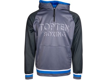Hoodie “Boxing Shadow” - black-gray, size XS (Size XS, Color Black - Gray)