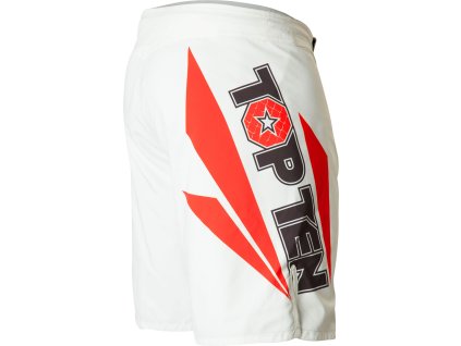 MMA-Shorts “Triangle” - size XL = 190 cm, white-red (Size XL, 190 cm, Color White - Red, Gloves cut Without Label)