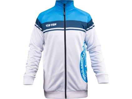 Training jacket “WAKO Territory” - white-blue, size XS (Size XS, Color White - Blue, Gloves cut Without Label)