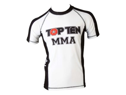 Rash Guard “It´s in the cage” - short sleeve, white-black, size XXL (Size XXL, Color White - Black)