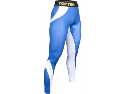 Leggings, tights “WAKO Stretch” - blau-white, size XS (Size XS, Color Blue - White)