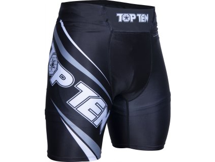 MMA Vale Tudo Short Tights “Fight Team” - black, size S (Size S, Color Black, Gloves cut Without Label)