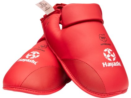 Kicks for Karate (WKF approved), foot protector, foot gear - red, size S (Size S, Color Red)