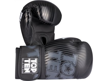 Boxing gloves “Vectory” - 10 oz, black (Color Black, Gloves weight 10 oz, Gloves cut Standard)