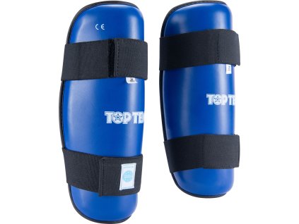 Shin Guard “WAKO Style” - blue, size XS (Size XS, Color Blue, Gloves cut Without Label)