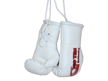 Mini boxing gloves “TOP TEN Kickboxing” (Farba White)
