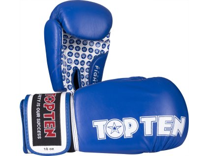 Boxing Gloves “Fight” - blue, 10 oz (Color Blue, Gloves weight 10 oz, Gloves cut Standard)