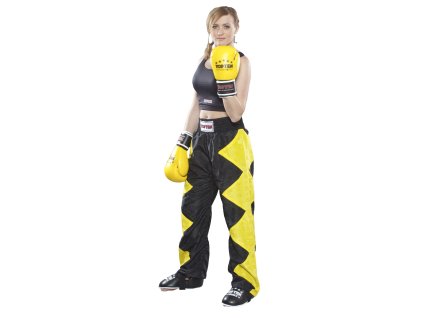 Kickboxing pants “Champ” - size XL = 190 cm, yellow-black (Size XL, 190 cm, Color Yellow - Black)