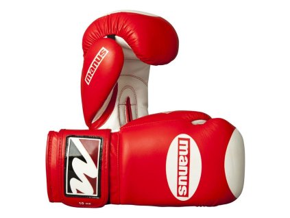 Boxing Gloves “Competition” (WAKO approved) - 10 oz, red-white (Color Red - White, Gloves weight 10 oz, Gloves cut Without Label)