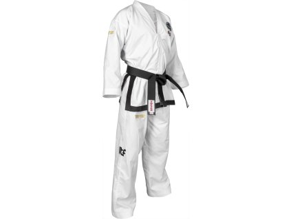 Taekwon-Do Master Dobok “Premium Gold” (ITF approved) - white, size 160 cm (Color White, Size 160 cm)