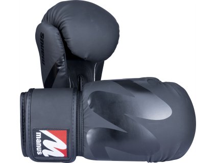 Boxing gloves “Wave Black’n’Black” - black-black, 10 oz (Color Black - Black, Gloves weight 10 oz, Gloves cut Standard)