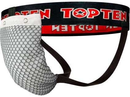 Cup, jockstrap “Mesh” - white-black, Senior (Color White - Black, Gloves cut Without Label)