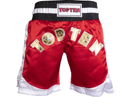 Kickboxing shorts “Kick Light” - size S = 160 cm, red-white (Size S, 160 cm, Color Red - White)