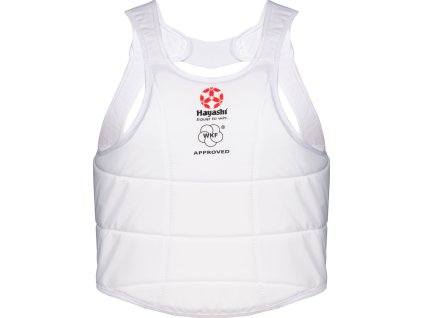 Chest guard (WKF approved) - white, size XS (Size XS, Color White)