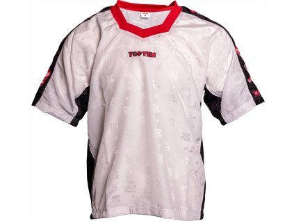 T-Shirt, V-Neck for kickboxing “Graffiti” - white, size 130 (Size 130, Color White)