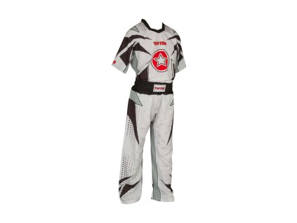Kickboxing uniform “Future” for Kids - size 130 = 130 cm, white-black (Size 130, 130 cm, Color White - Black)