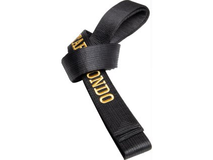 Shiny Taekwon-Do belt with box (with embroidery) “TAEKWONDO” - black, size 330 cm (Color Black, Size 330 cm)