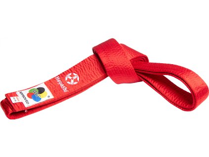 Karate belt (with WKF-Label) - red, size 240 cm (Color Red, Size 240 cm, Gloves cut Without Label)