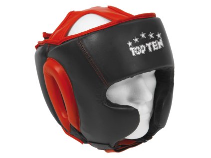 Head Guard for sparring with cheekbone protection - black-red, size S-M (Size S-M, Color Black - Red)