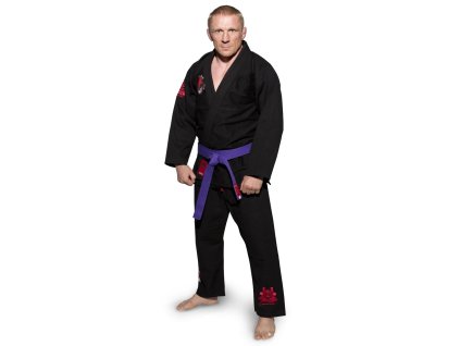 Brazilian Jiu Jitsu (BJJ) Gi “Guerriero” - size A1 = 160 cm, schwarz (Size A1, 160 cm, Color Black)