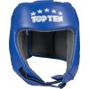 Head Guard made of genuine leather - red, size XL, incl. IBA label (Size XL, Color Red, Gloves cut Without Label)