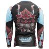 top ten rash guard samurai black blue 14142 back 2