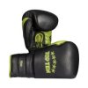 Sparring gloves “Lace Up Pro” - 16 oz, black-green (Color Black - Green, Gloves weight 16 oz, Gloves cut Without Label)