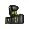 Sparring gloves “Lace Up Pro” - 16 oz, black-green (Color Black - Green, Gloves weight 16 oz, Gloves cut Without Label)