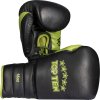Sparring gloves “Lace Up Pro” - 16 oz, black-green (Color Black - Green, Gloves weight 16 oz, Gloves cut Without Label)