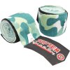 Hand-Wrap, elastic boxing bandage “Military” - 5 cm x 250 cm, TT-Design (Color White - Black, Dimensions 5 cm x 250 cm)