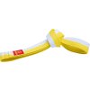 Karate belt two-tone - white-yellow, size 220 cm (Color White - Yellow, Size 220 cm, Gloves cut Without Label)