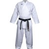 Green Karate-Gi “Premium Kumite” (WKF approved) - white, with white embroidery, size 160 cm (Color White - White, Size 160 cm)