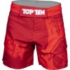 MMA-Shorts “Power Ink” - red, size S (Size S, Color Red)