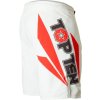 MMA-Shorts “Triangle” - size XL = 190 cm, white-red (Size XL, 190 cm, Color White - Red, Gloves cut Without Label)