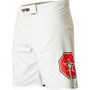 MMA-Shorts “Triangle” - size XL = 190 cm, white-red (Size XL, 190 cm, Color White - Red, Gloves cut Without Label)